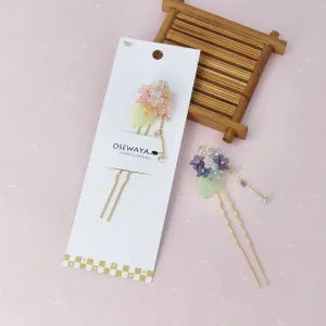 Flower Cluster Kanzashi Hairpin
