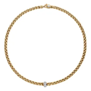 FOPE 18K Yellow Gold Eka Collection Diamond Necklace, 17 inch