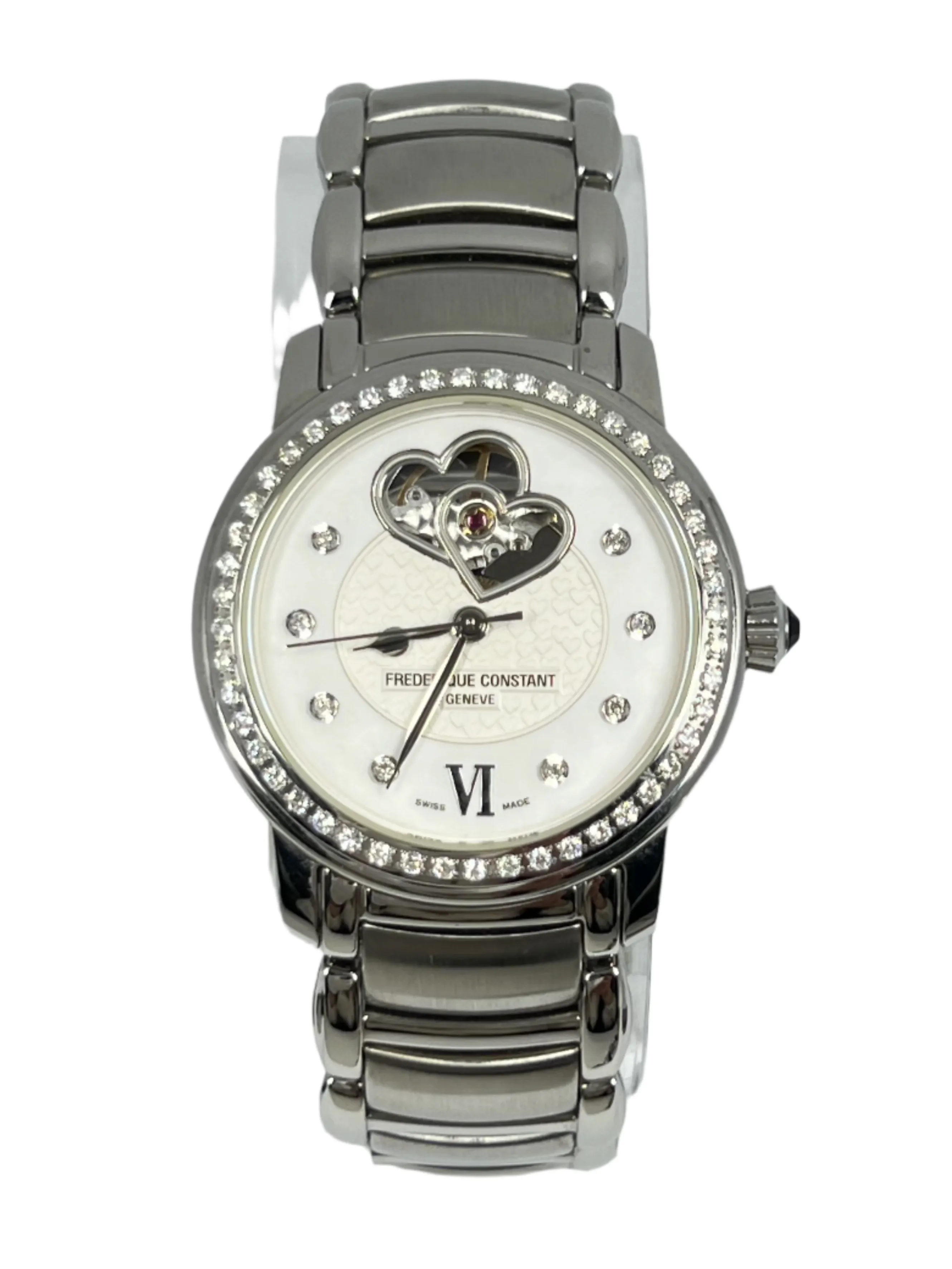 Frederique Constant Heart Beat Stainless steel & Diamonds Lady's Watch