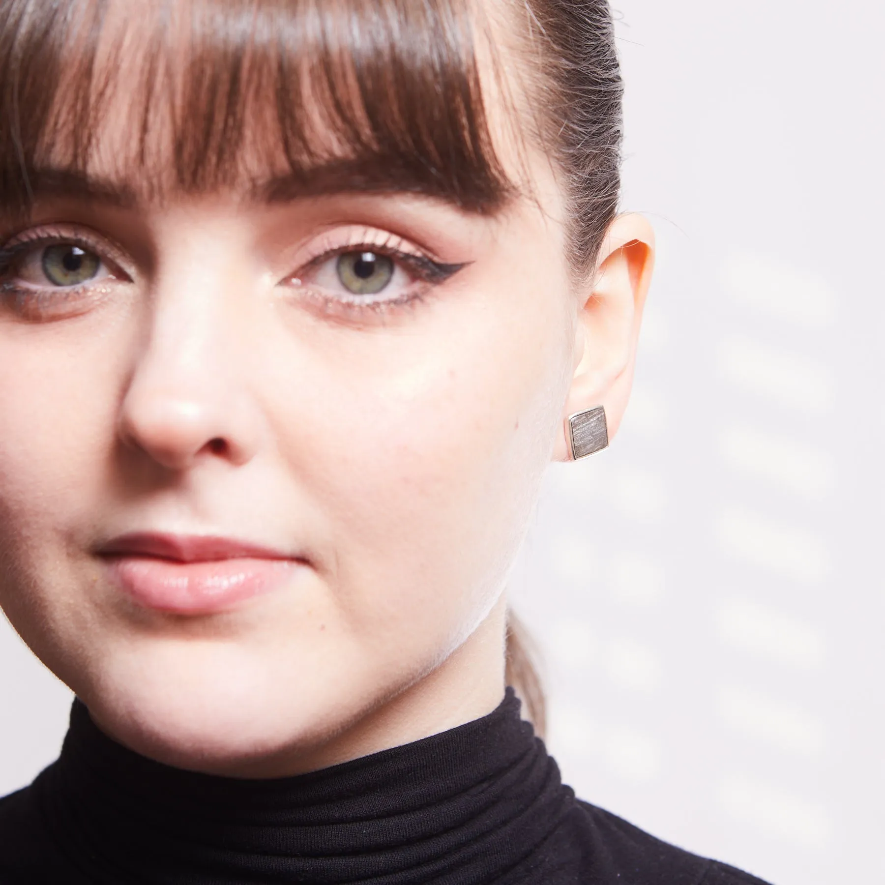 Gibeon Meteorite Stud Earrings