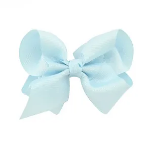 Girl's Ribbon Bow Clip - Baby Blue