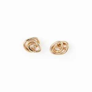 Gold Knot Stud Earrings