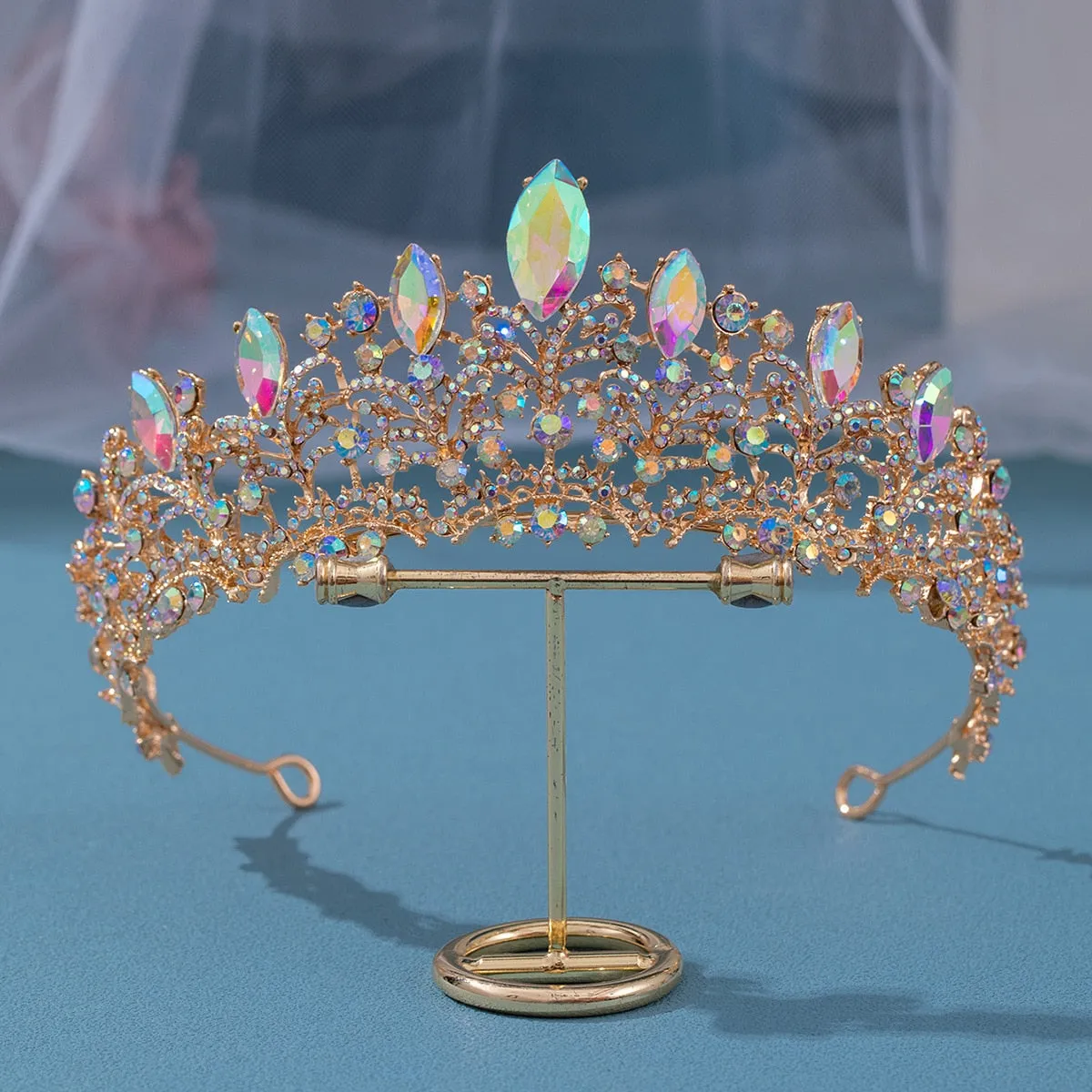 Gorgeous Pink - Lavender Purple or Crystal Tone Princess Rhinestone Tiara