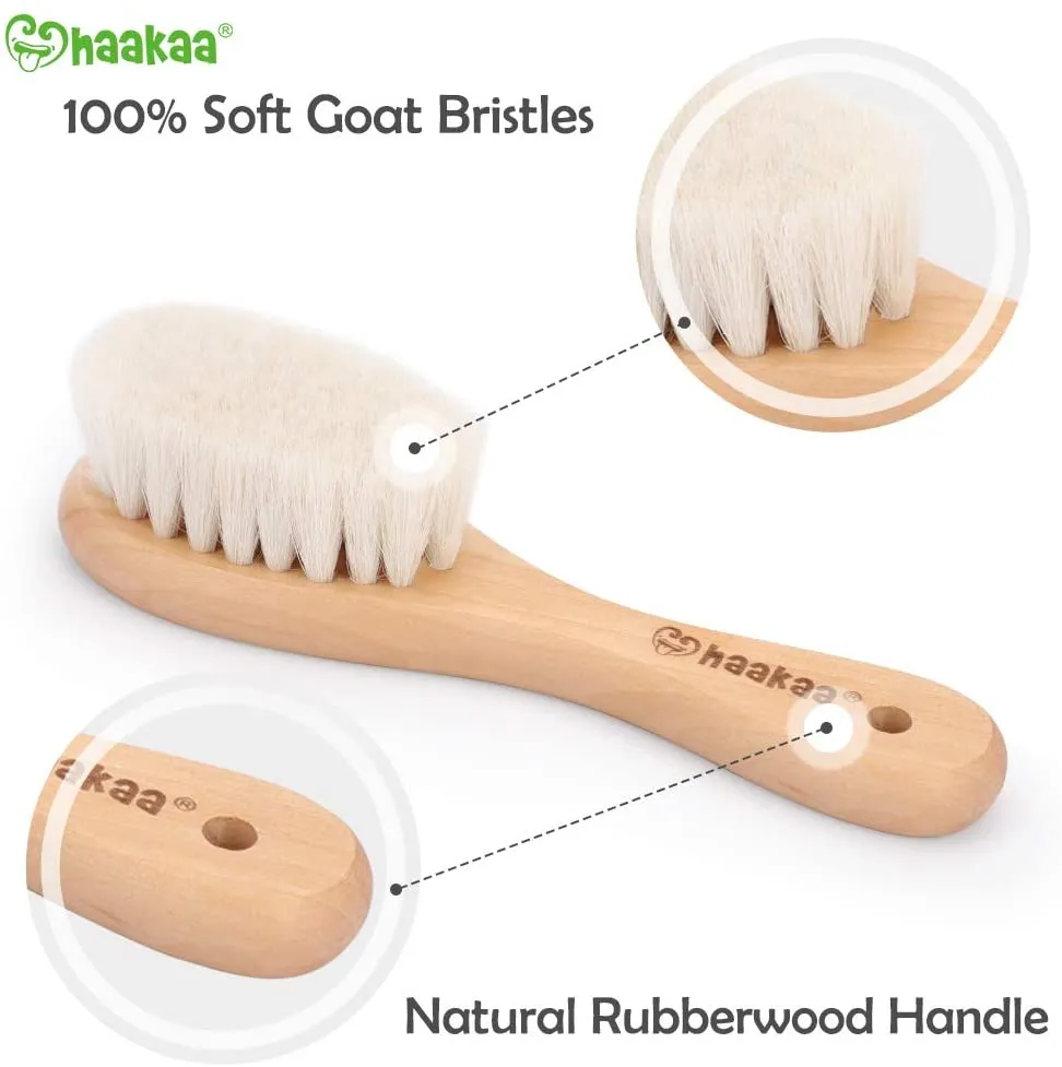 Haakaa Goat Wool Baby Brush & Comb Set