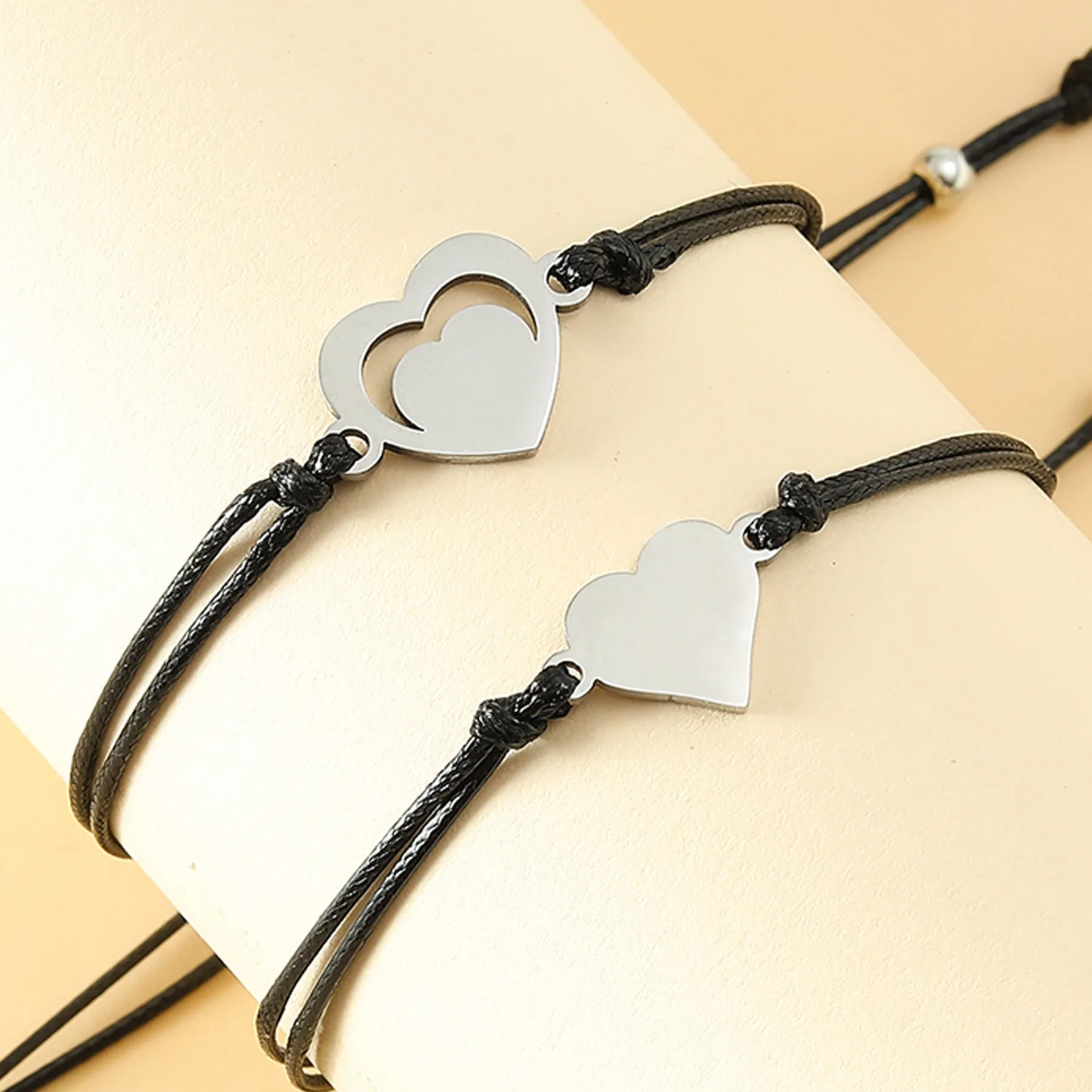 Heart Love Card Hand Braided Bracelet