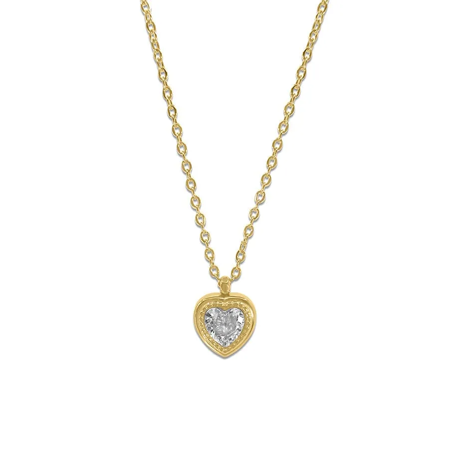 Heart of Diamond Gold Necklace