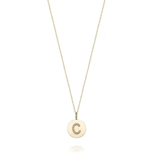 KARI INITIAL DIAMOND MEDALLION NECKLACE