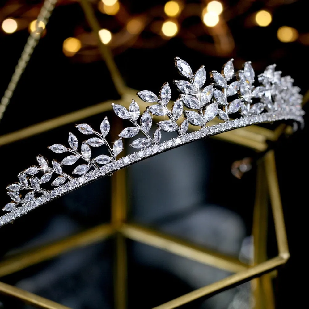 Leaf Bridal Wedding Tiara Crown