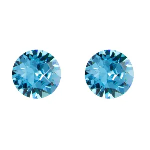 Lila Jewellery 6mm Aqua Diamond Shaped Stud Earrings