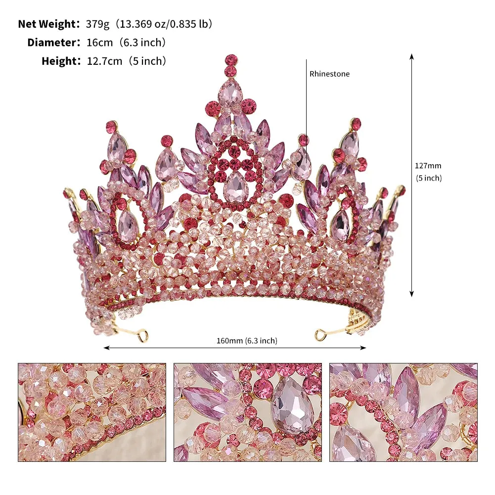 Luxury Crystal Tiara Prom Hair Accessories Crown