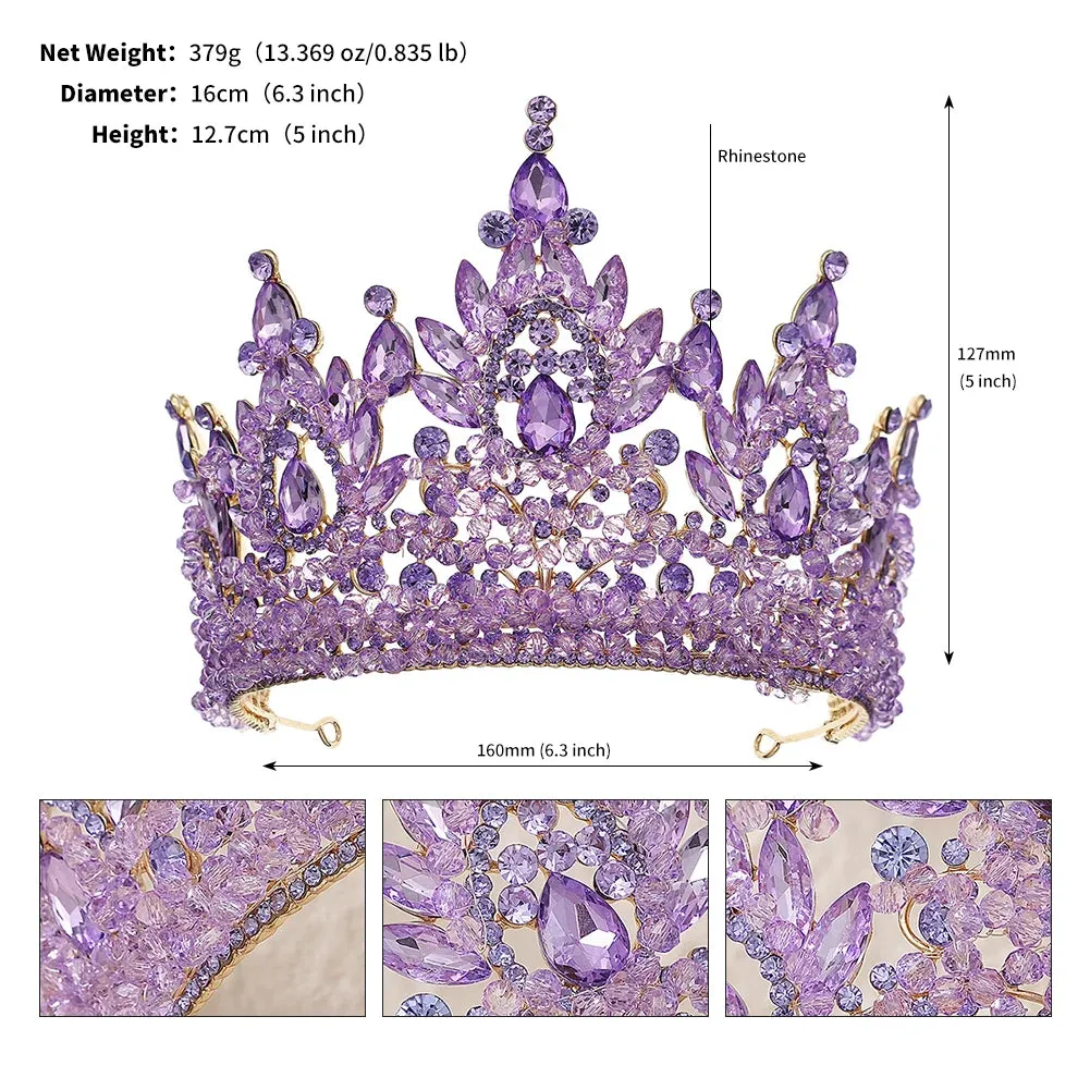 Luxury Crystal Tiara Prom Hair Accessories Crown