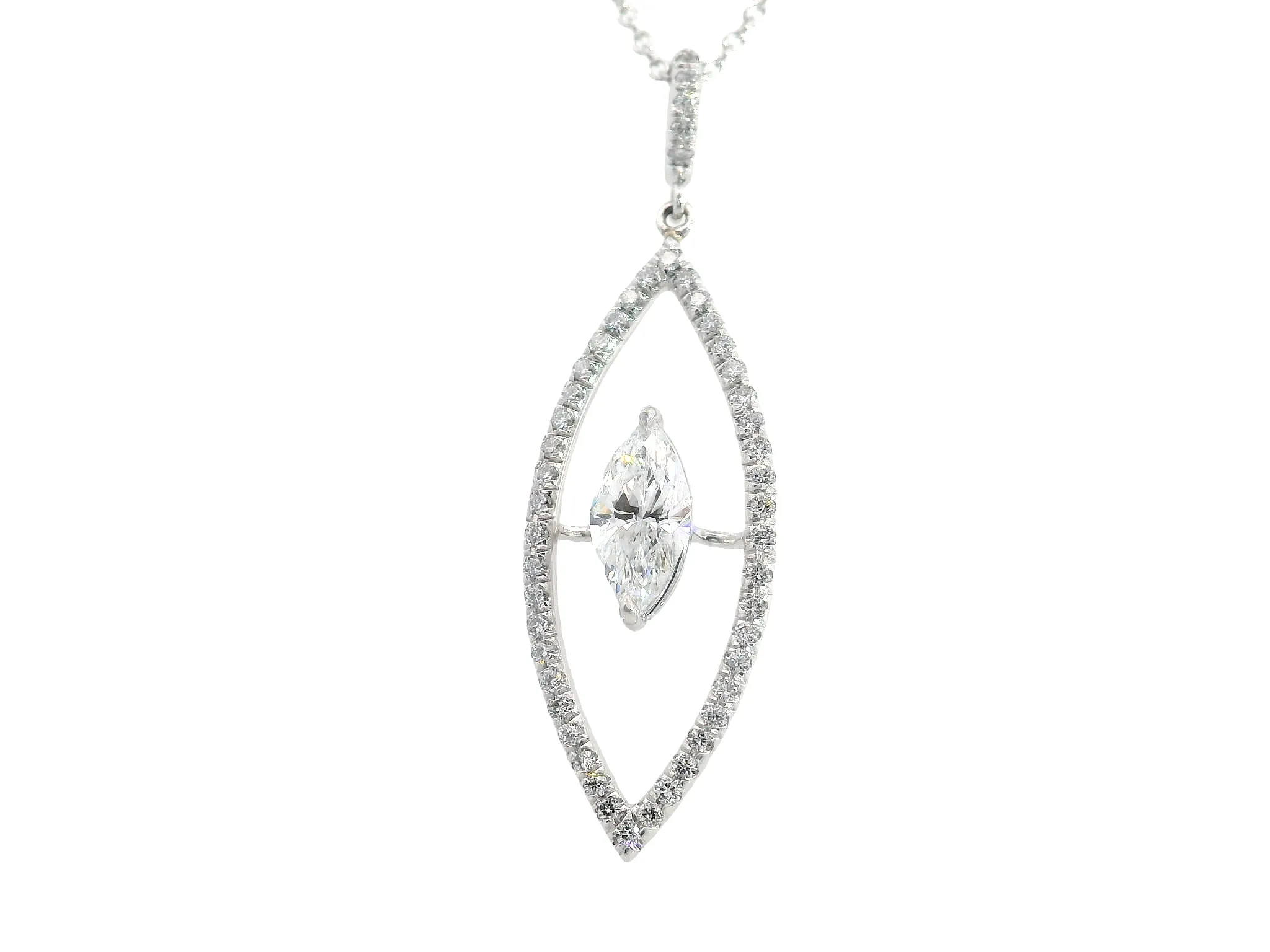 Marquise Drop Diamond Necklace