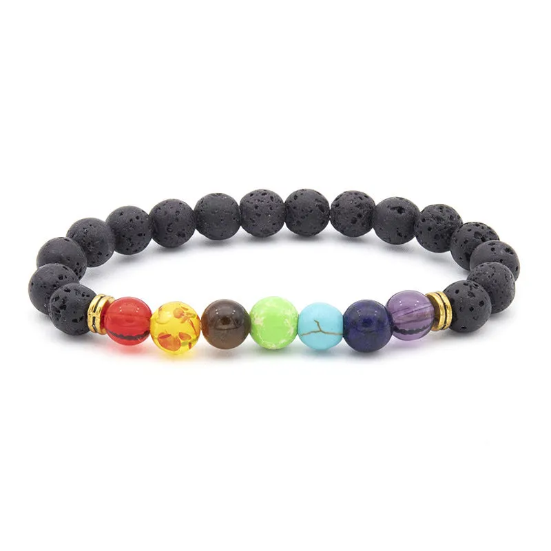 Men's Volcanic Rock Stone Beads Bracelet