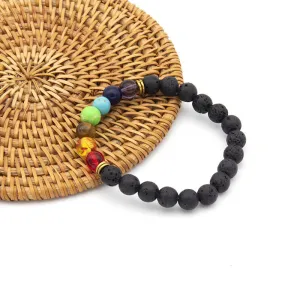 Men's Volcanic Rock Stone Beads Bracelet