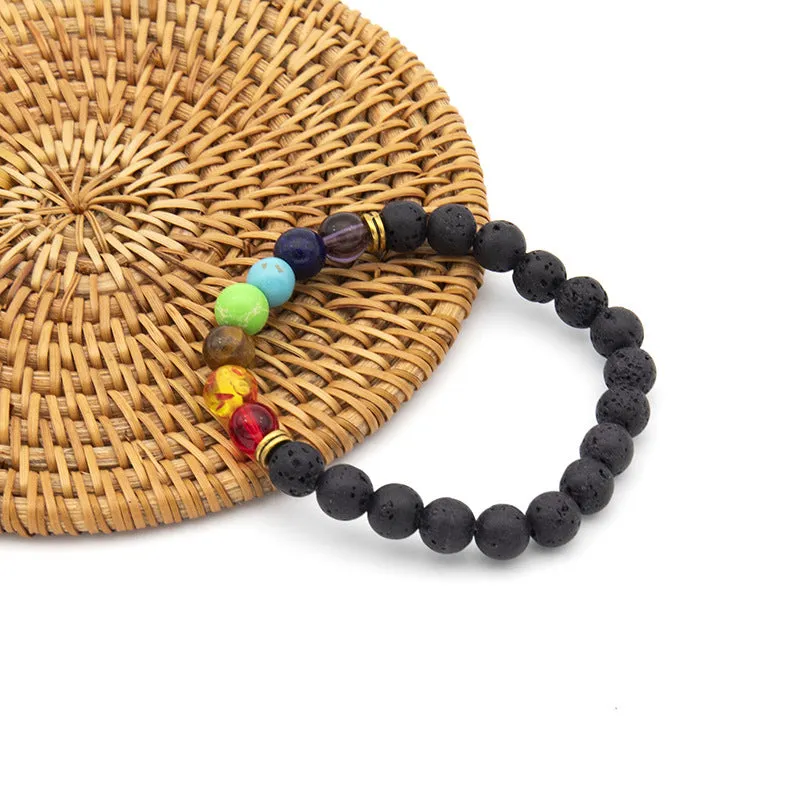 Men's Volcanic Rock Stone Beads Bracelet