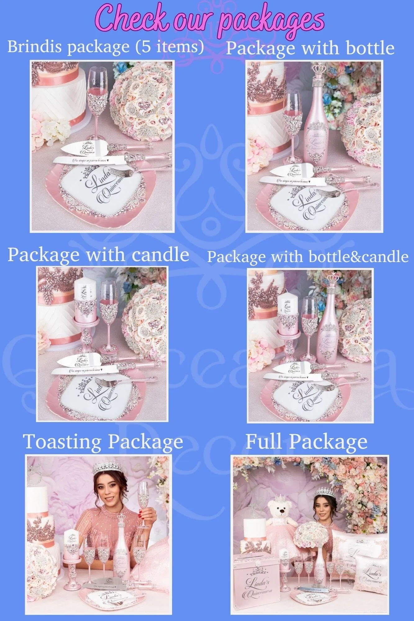 Mint Quinceanera Pillows Set
