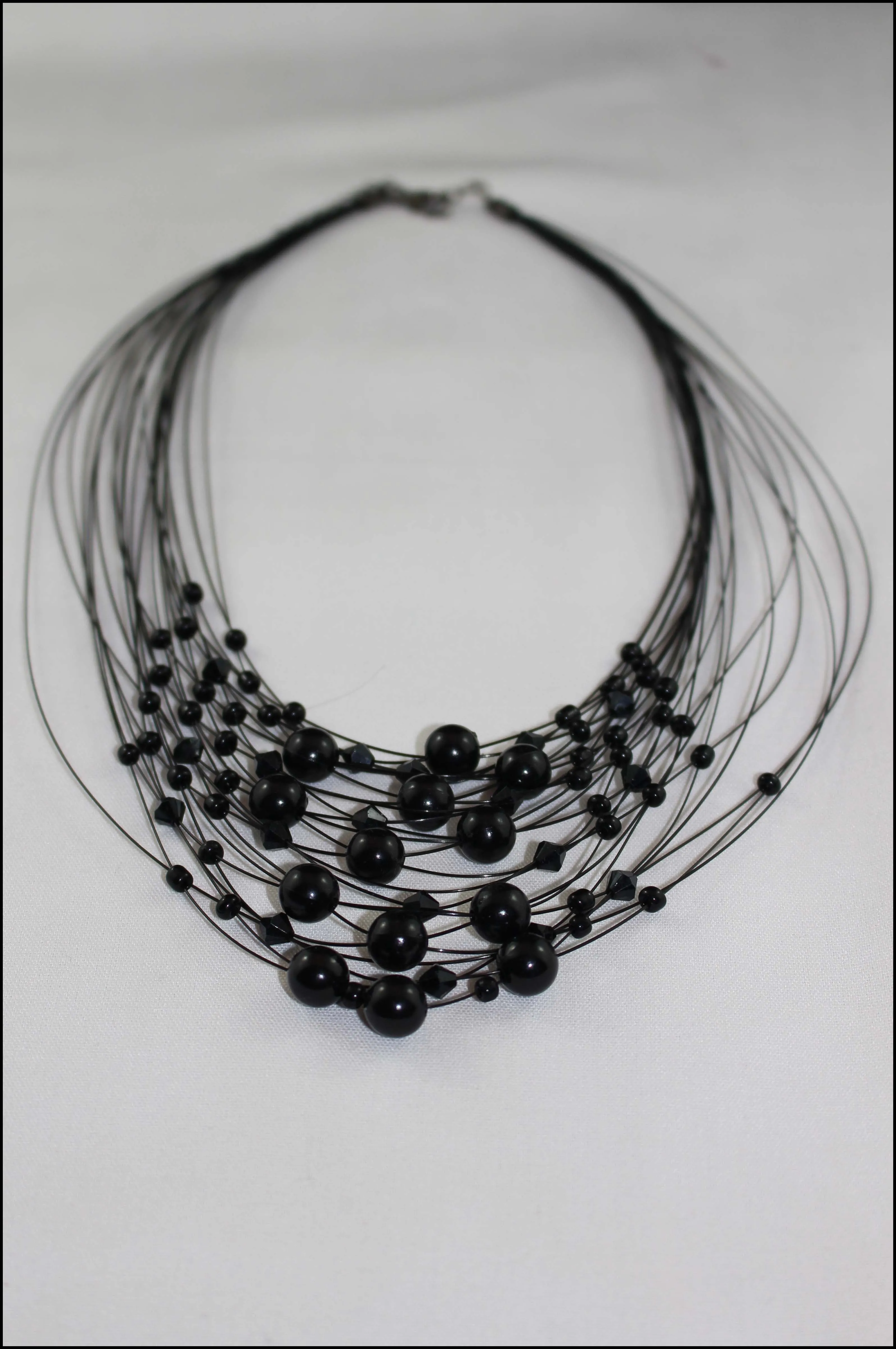 Multi-strand Beaded Bib Necklace
