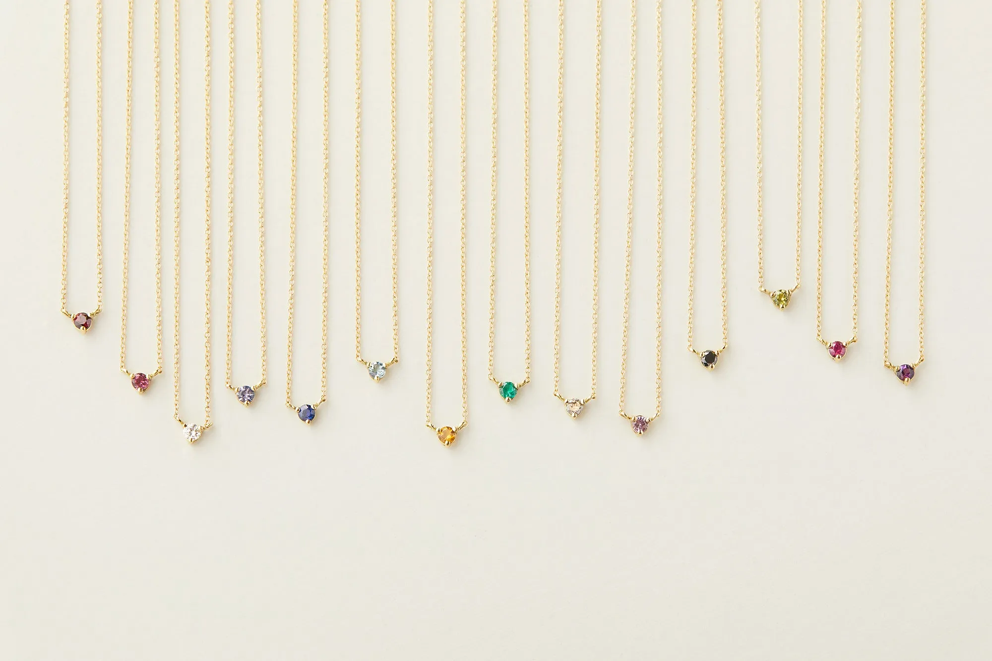 N6701E | 3mm Emerald Birthstone Necklace