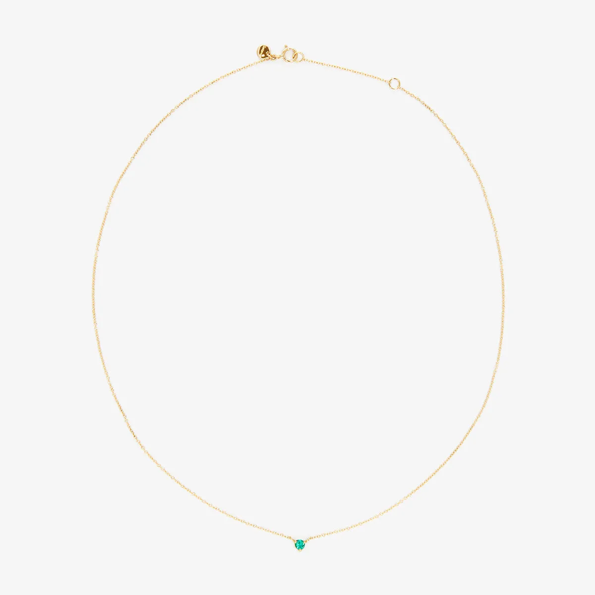 N6701E | 3mm Emerald Birthstone Necklace