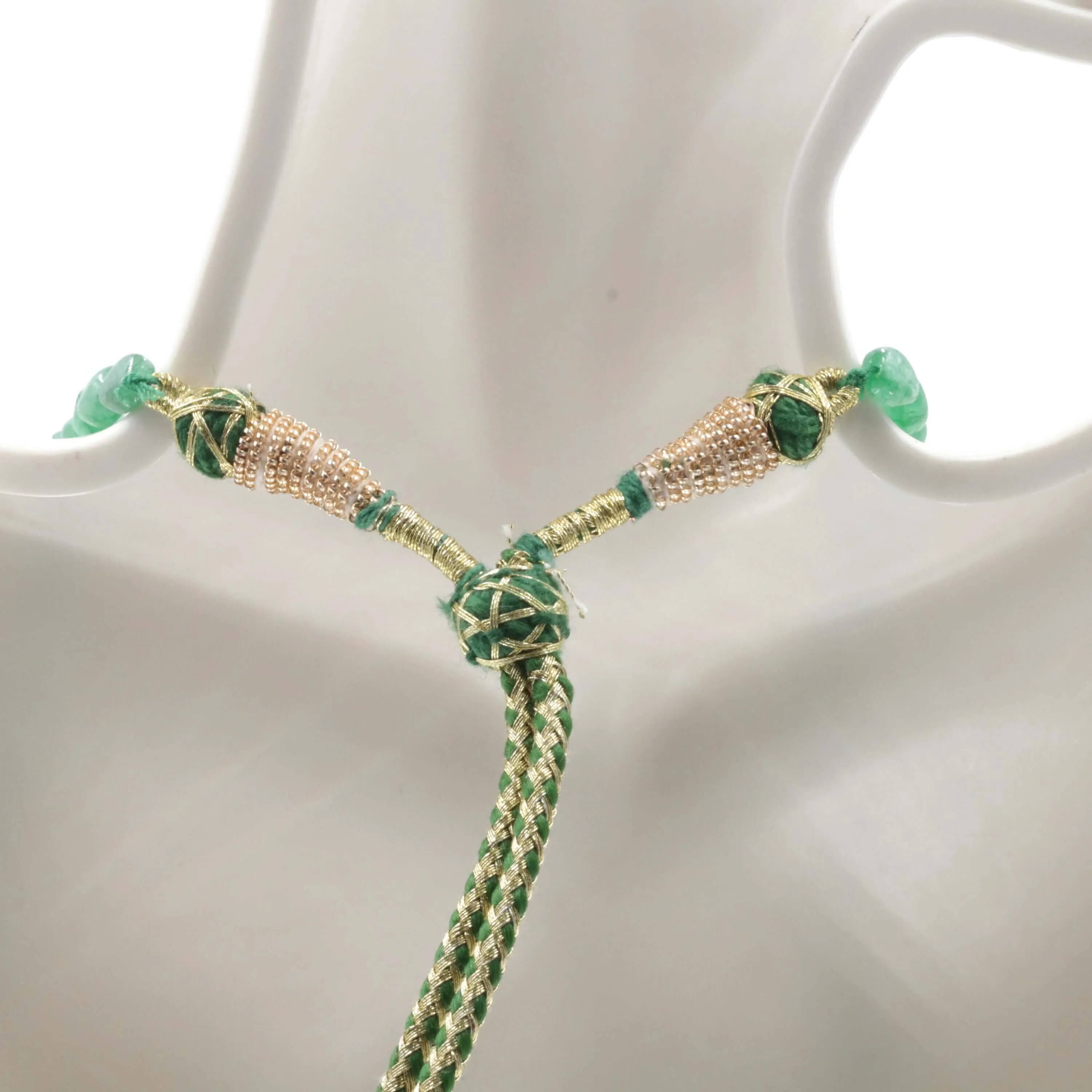 Natural Emerald Nugget Beaded Multi Strand Necklace SKU: 6142715