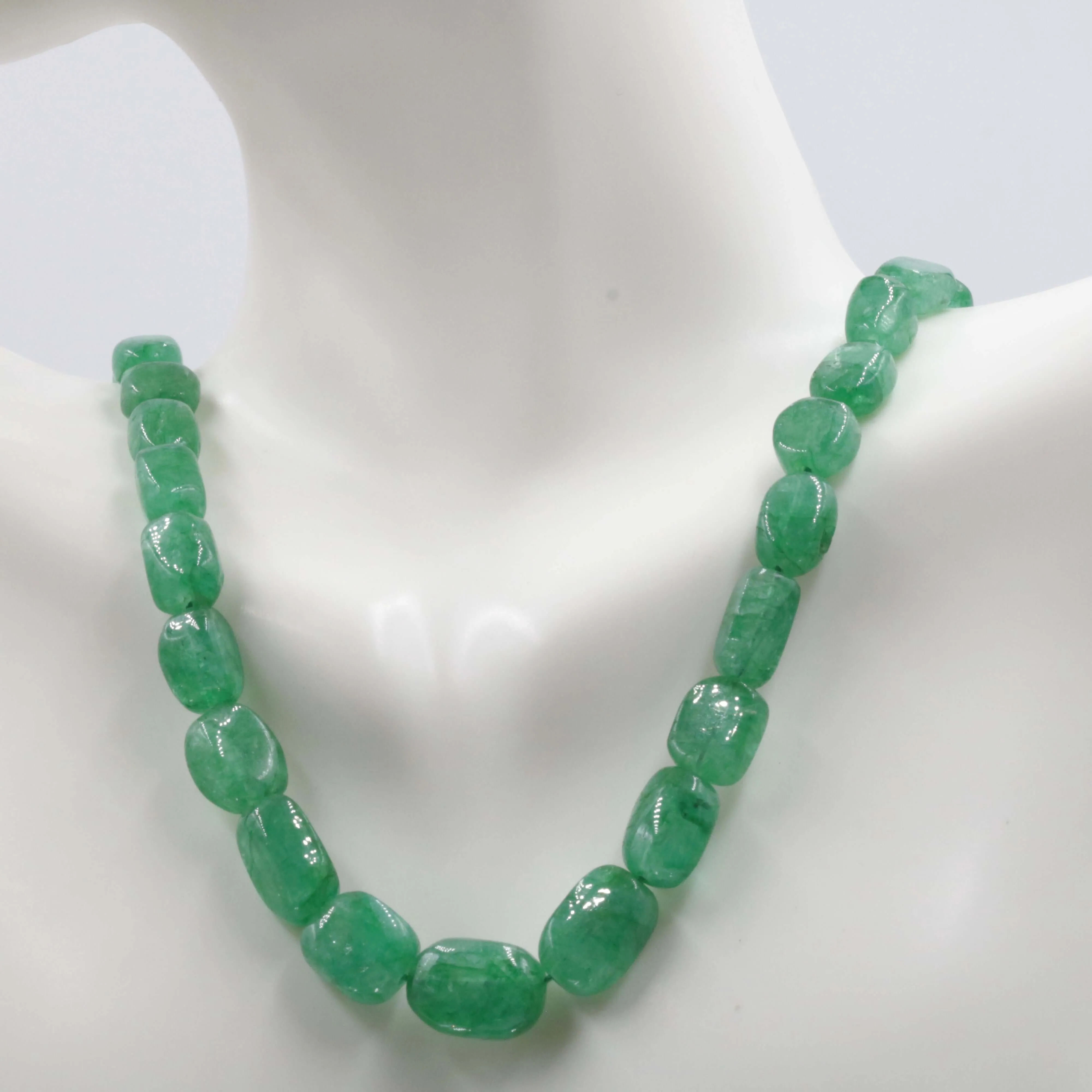 Natural Emerald Nugget Beaded Multi Strand Necklace SKU: 6142715