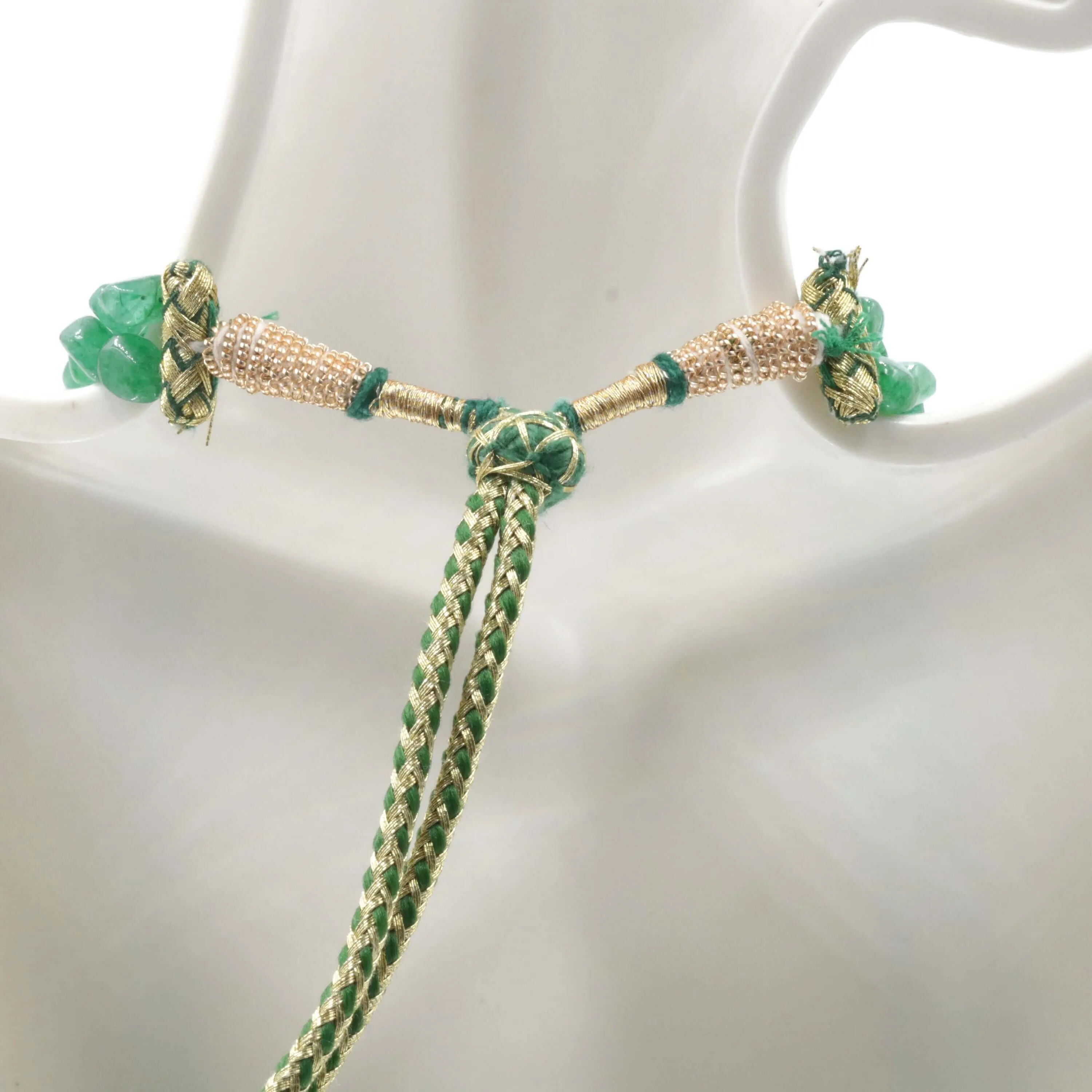 Natural Emerald Nugget Beaded Multi Strand Necklace SKU: 6142715