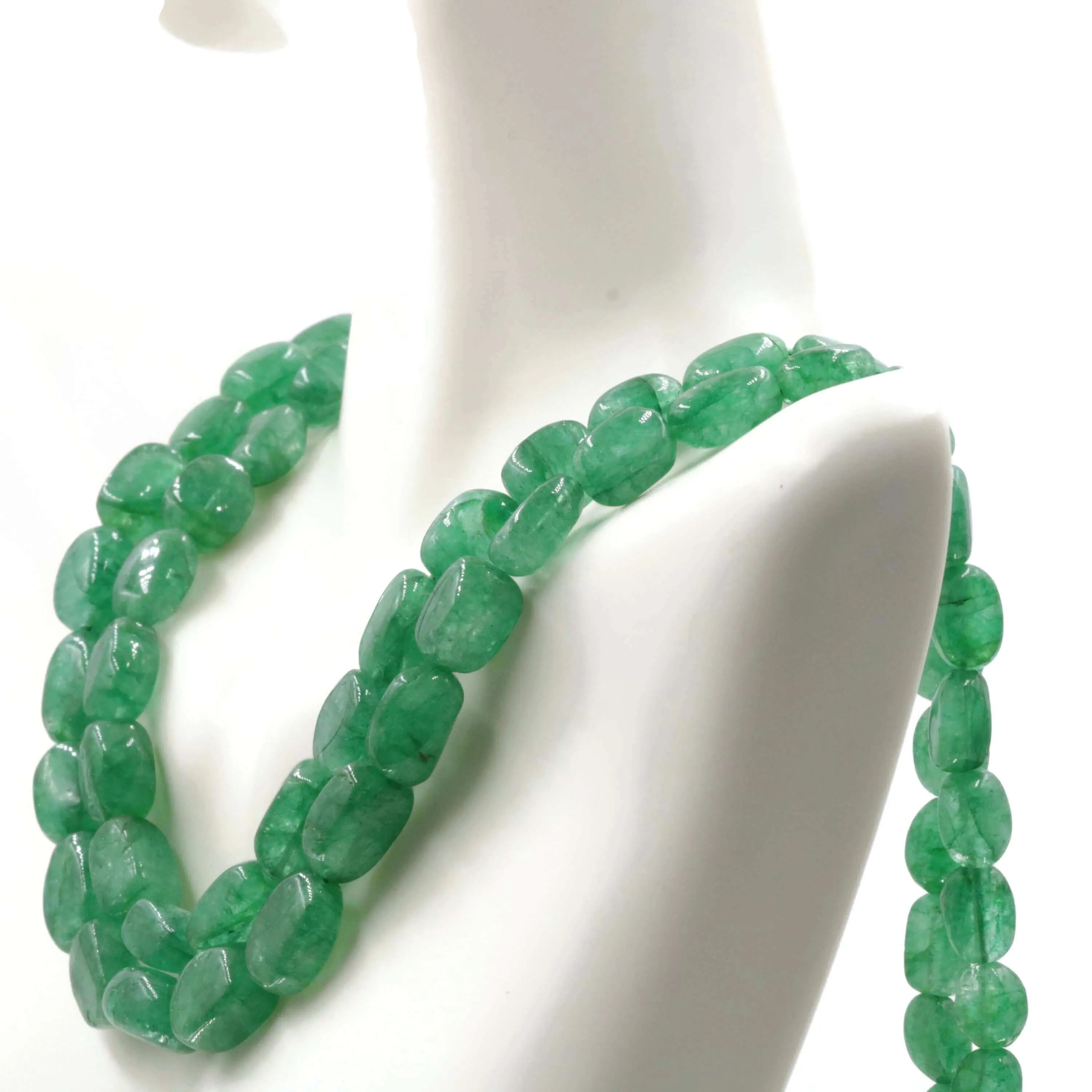 Natural Emerald Nugget Beaded Multi Strand Necklace SKU: 6142715