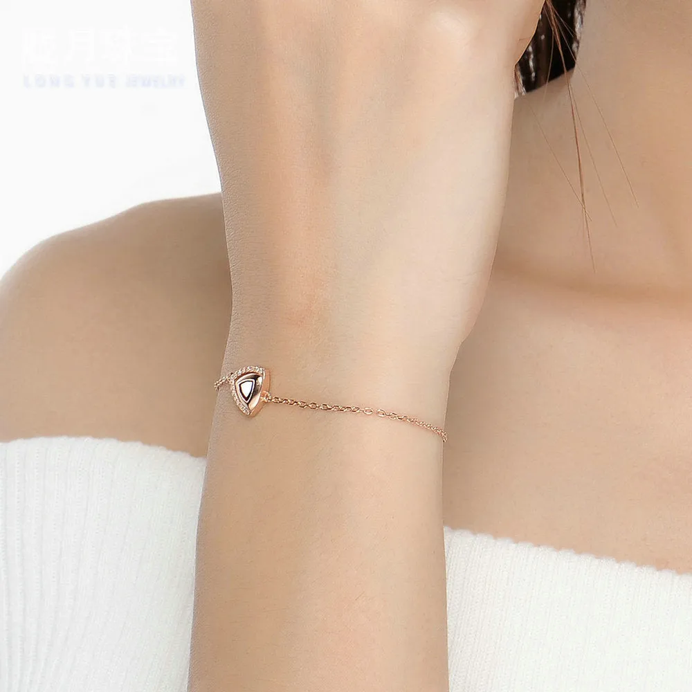 Natural Red Garnet Triangle Cut Bracelet for Women Charms Gifts for Mom