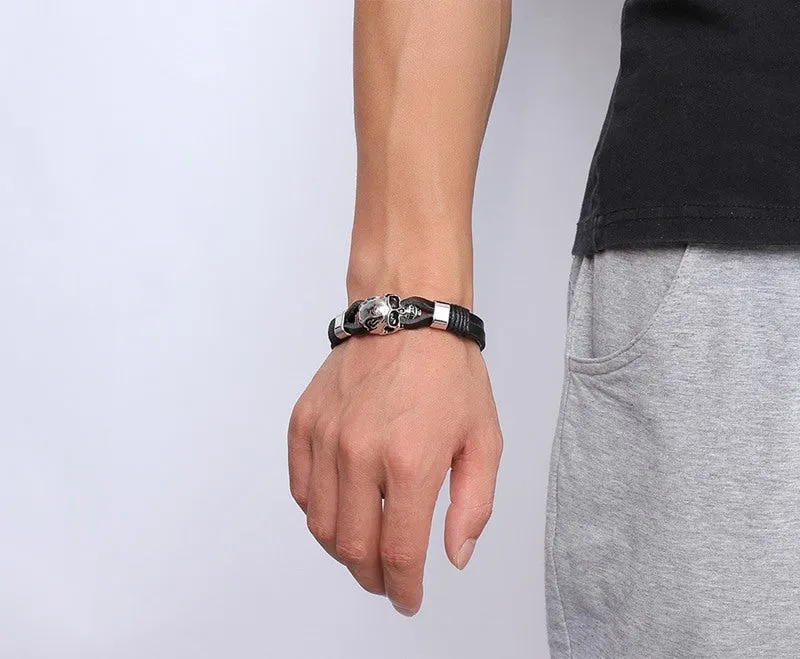 New Arrival Supply Alloy Skull Carrying Strap European And American Punk Bracelet
