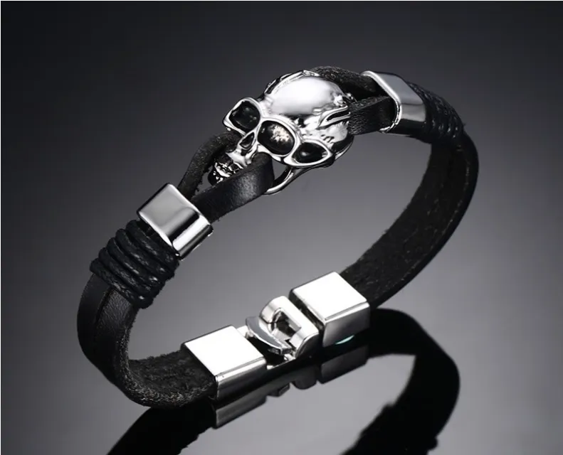 New Arrival Supply Alloy Skull Carrying Strap European And American Punk Bracelet