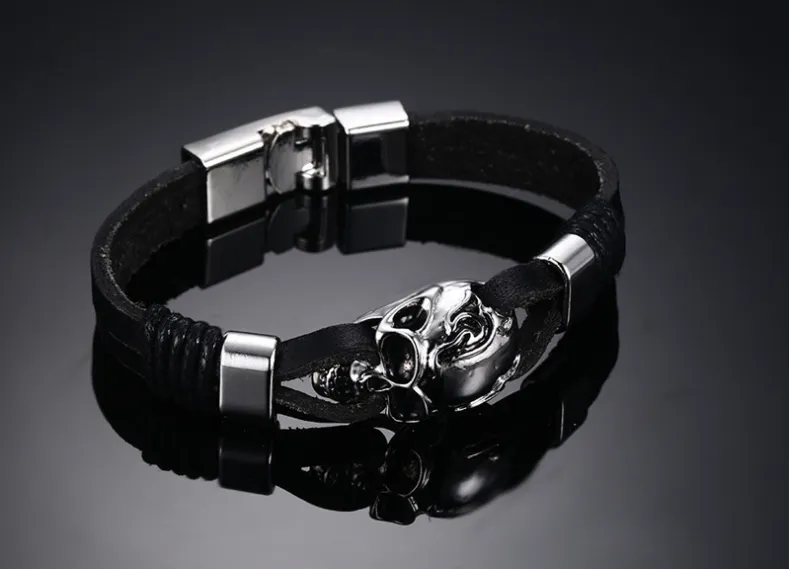 New Arrival Supply Alloy Skull Carrying Strap European And American Punk Bracelet