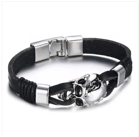 New Arrival Supply Alloy Skull Carrying Strap European And American Punk Bracelet