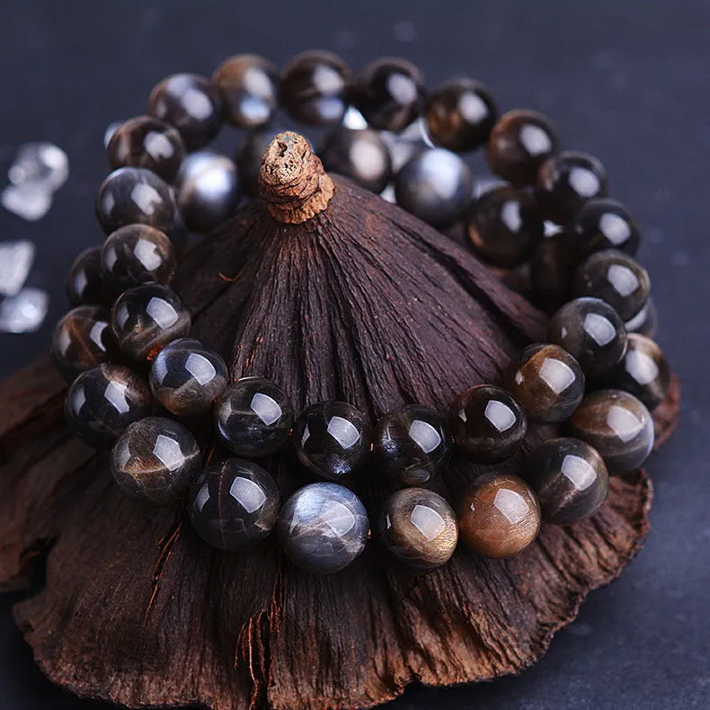 New Natural Dream Black Gold Sunstone Bracelet