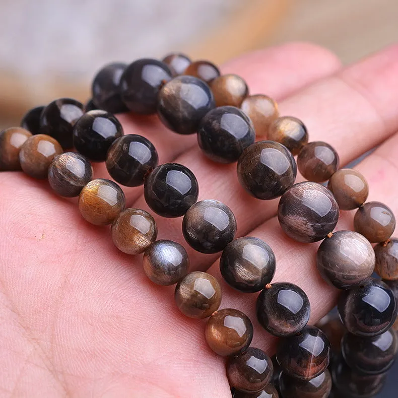 New Natural Dream Black Gold Sunstone Bracelet