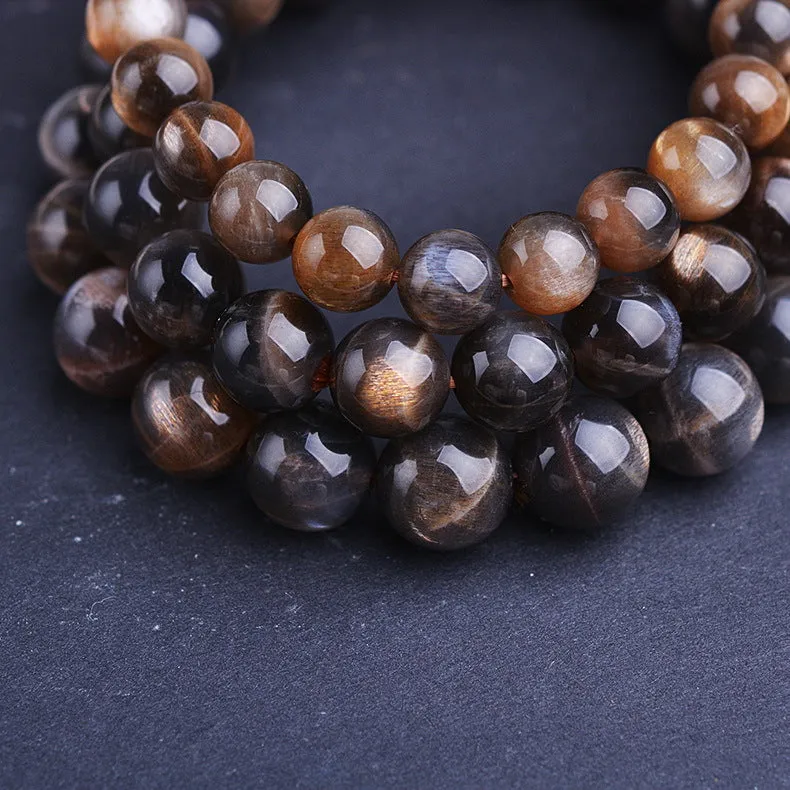 New Natural Dream Black Gold Sunstone Bracelet