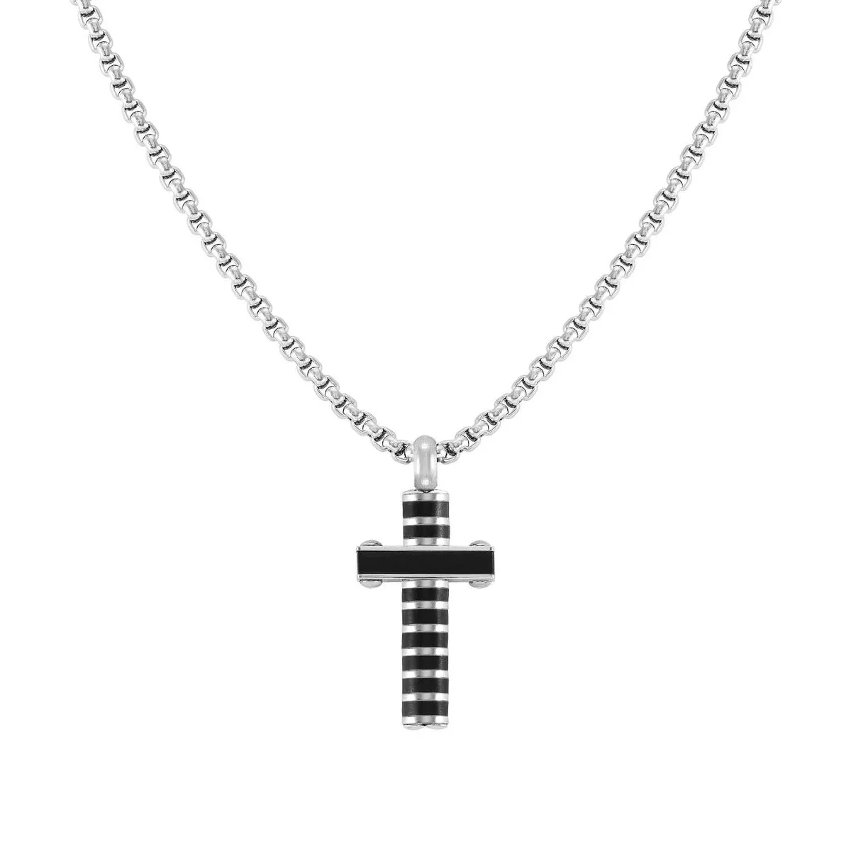 NOMINATION Unisex Strong Steel Black Cross Necklace