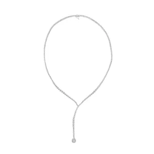 Pear-Shaped Diamond Lariat Necklace