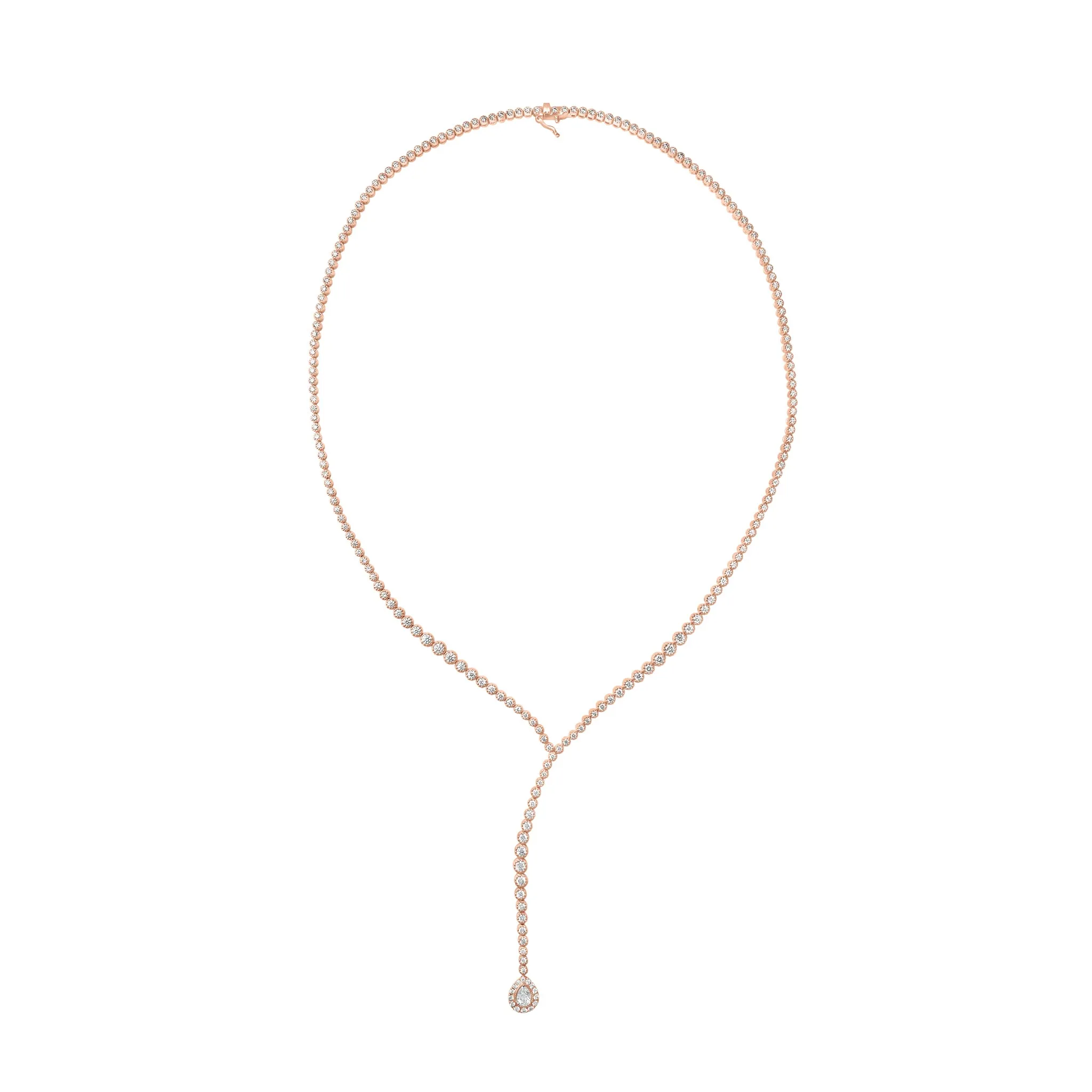 Pear-Shaped Diamond Lariat Necklace