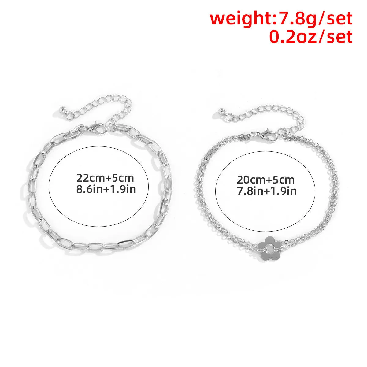 Personality Geometric Metal Cross Chain Foot Jewelry