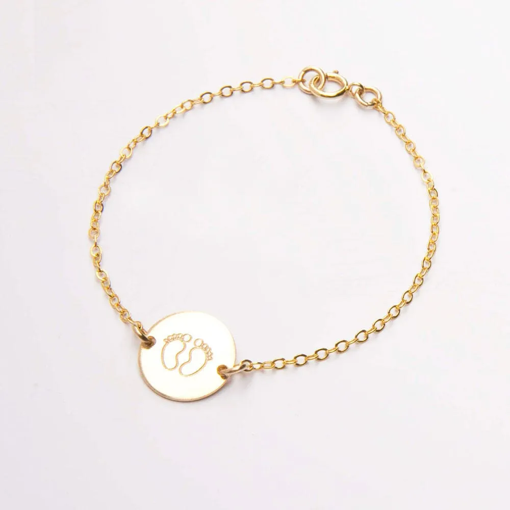 Personalized Small Round Disc Bracelet - CG273B_0.5. Starts at
