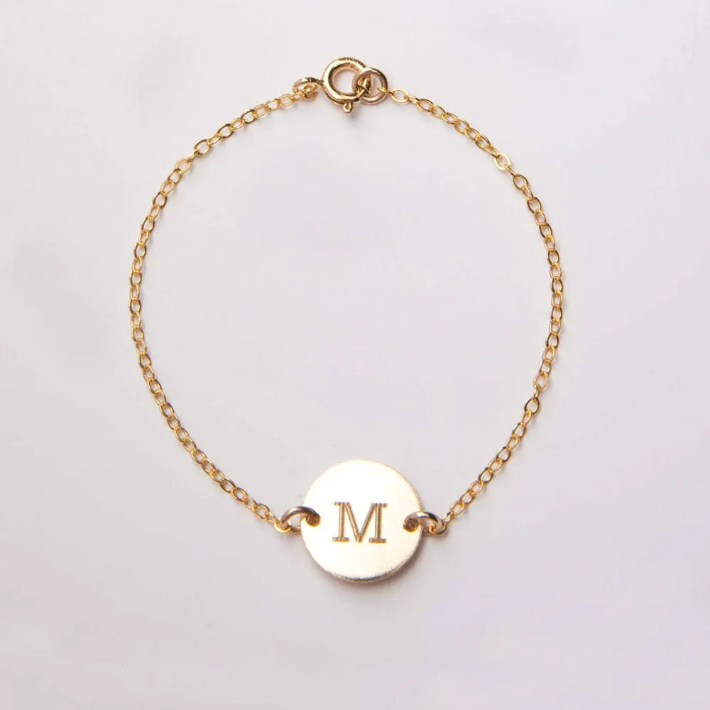 Personalized Small Round Disc Bracelet - CG273B_0.5. Starts at