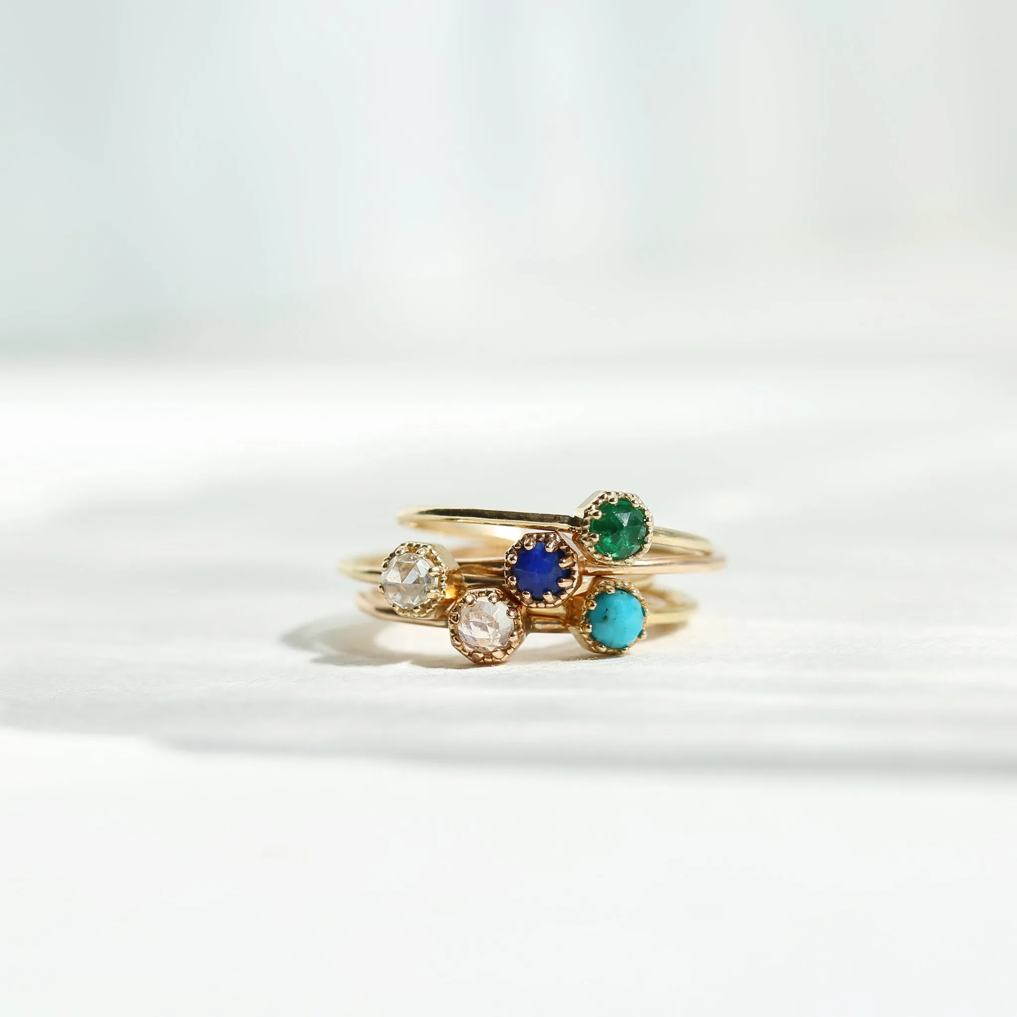 Petite Crown Bezel Lapis Ring