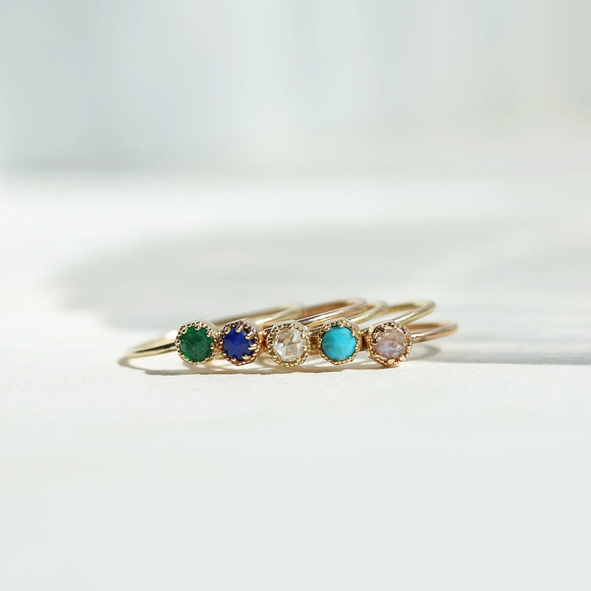 Petite Crown Bezel Lapis Ring