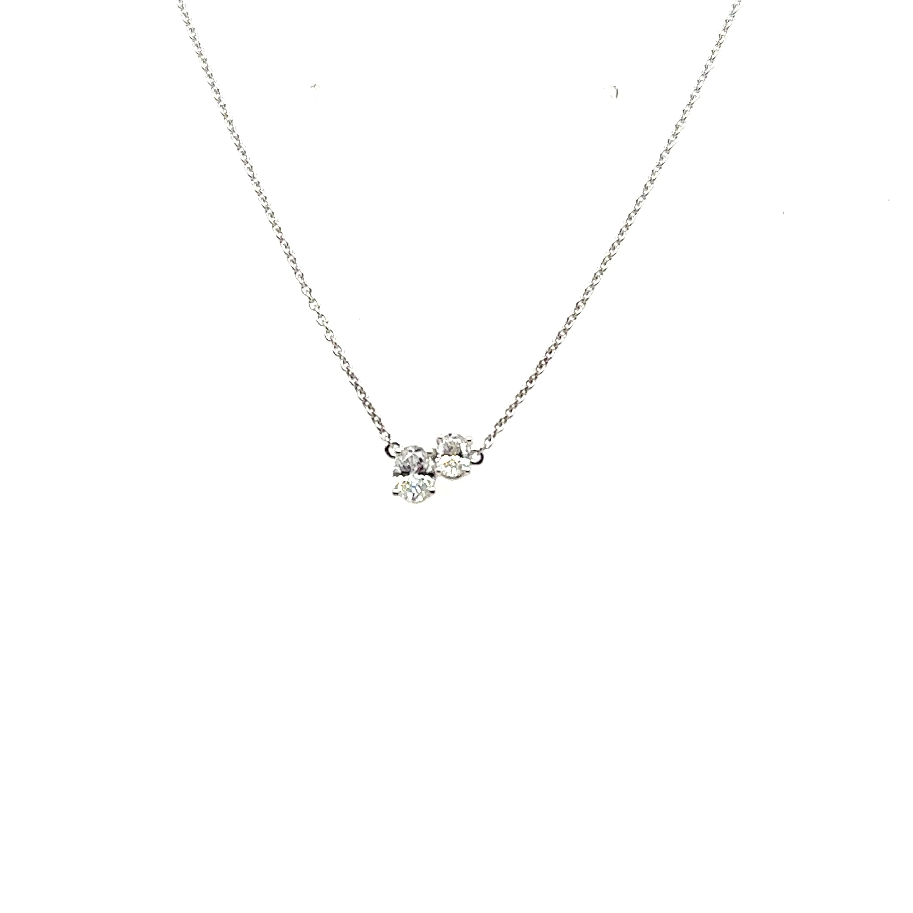 Petite Double Oval Diamond Necklace