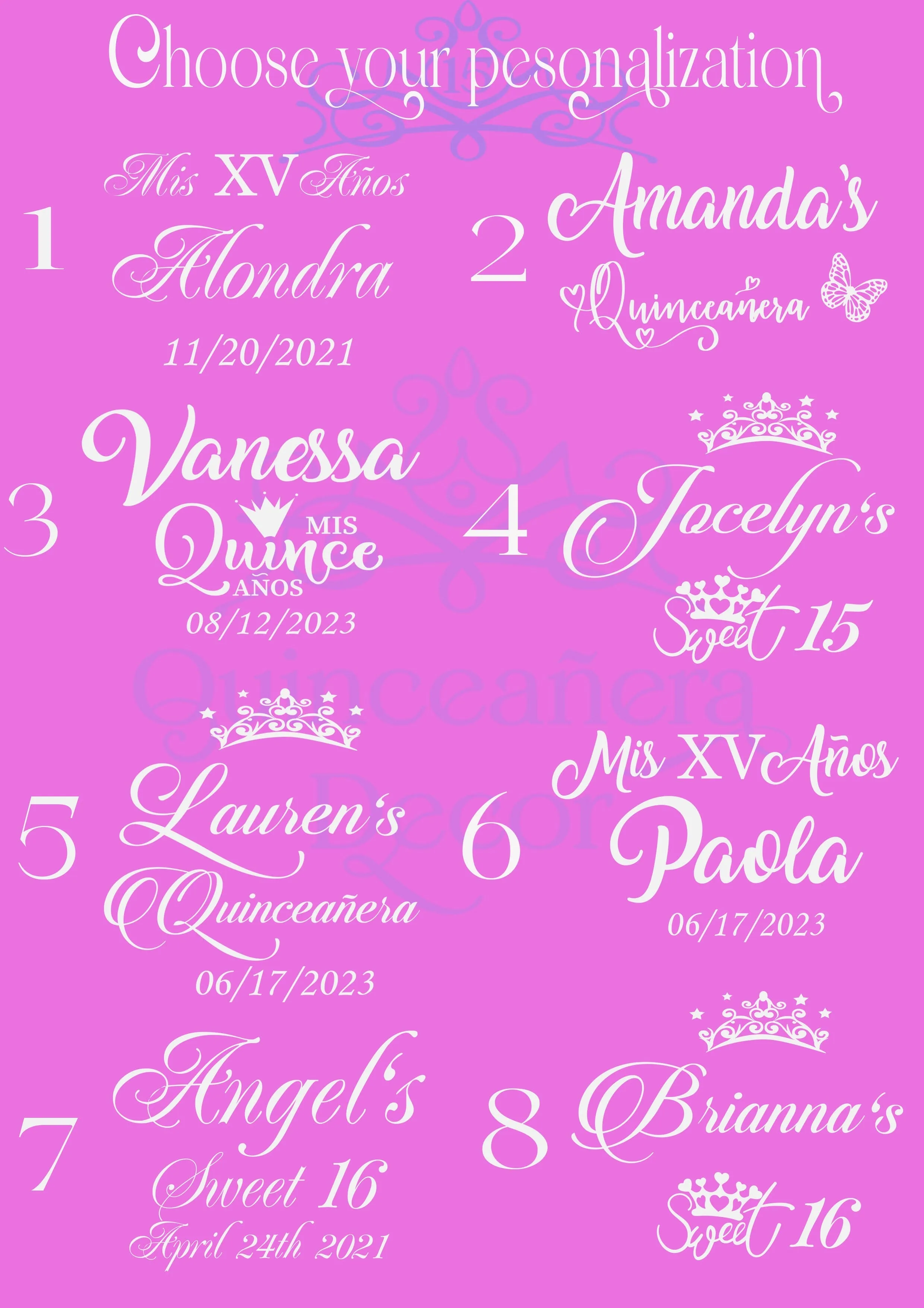 Pink and Gold quinceanera crown and tiara pillow
