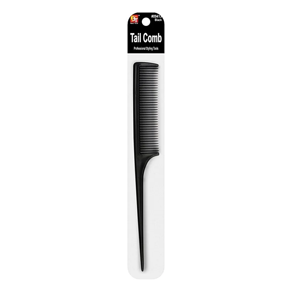 PLASTIC COMB TAIL COMB (BLACK)