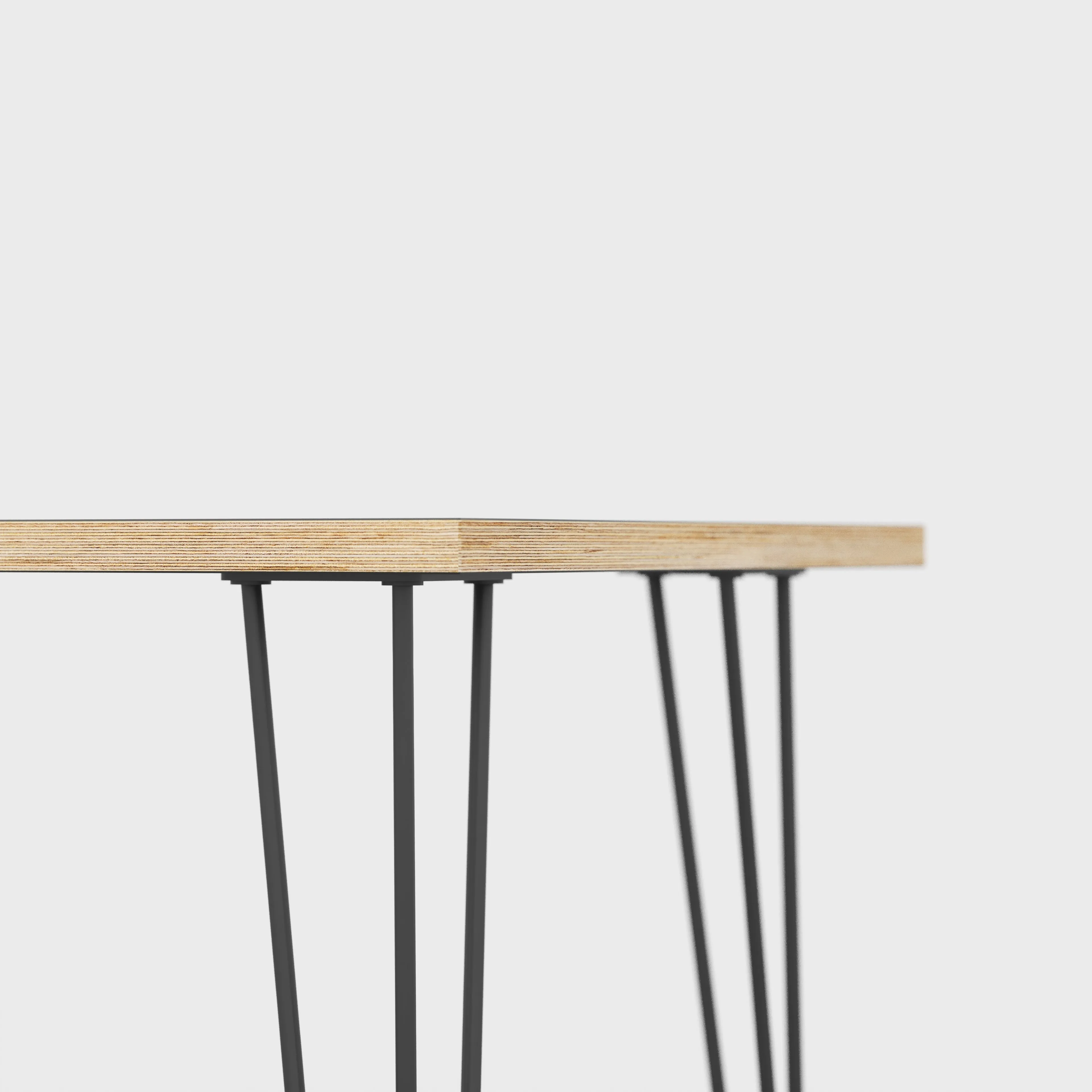 Plywood Coffee Table with Black Hairpin Legs - Formica Green Slate - 1200(w) x 600(d) x 425(h)