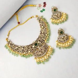 Polki Victorian Necklace Set By Asp Fashion Jewellery