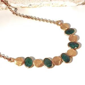 Raw Emerald & Vermeil Necklace