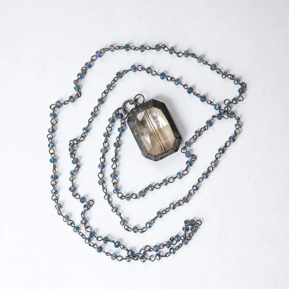 Rectangle Rosary Necklace